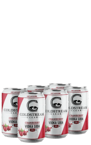 Coldstream Clear Cranberry Vodka Soda 6x355ml