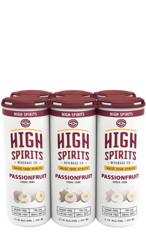 High Spirits Vodka Soda Passionfruit 6x355ml