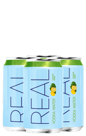 Real Vodka Water Lemon Lime 4x355ml